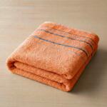  Zara frottírtörölköző, lazacszínű, csíkos szegéllyel, 40x60cm (8595085927561)