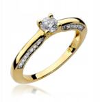 Tessoria Arany eljegyzési gyűrű 585 gyémánt 0, 44ct 14k (W-9)