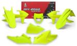 RTECH Plastic Kit 6 Pcs With Left Airbox Cover And Neon Yellow Headlight Plastic - R-kitktm-gf0-517 (r-kitktm-gf0-517)
