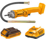 INGCO Akkus betontömörítő tűvibrátor 1, 2 m 20 V (1 x 2, 0 Ah akku + töltő) (CCVLI2023011) - agrotrade