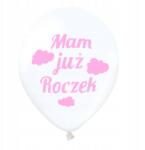 Mendelson Átlátszó lufi, Egy éves vagyok, rózsaszín, 30cm