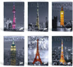 Mar-Mar Füzet kockás LIPAMILL A/4 40 lapos City attraction (1211639959)