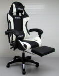 mx Lábtartós, masszírozós gamer szék, fekete-fehér (GC4K-BLACK-WHITE)