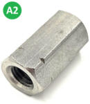  Toldó anya M12x19x36mm A2 rozsdamentes DIN6334