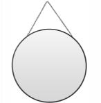 Koopman Kerek Fali Tükör Fekete Műanyag Üveg Átmérő 29 CM (C37008200)