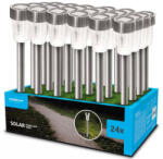 Modee LED szolár kerti leszúrható lámpa inox kivitelben - 31 cm