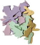  Figurine iepurasi lemn color pentru aranjamente florale set 18 buc (45008)