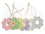  Floricele lemn color+agatatoare pentru decoratiuni florale (45187)