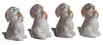  Figurine iepuras+morcov pentru decoratiuni florale set 4 buc (45232)