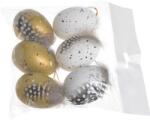  Oua plastic color+pene pentru decoratiuni florale set 6 buc (45237)