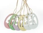  Figurine ou lemn color+agatatoare pentru decoratiuni florale (45186)