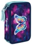 KARTON P+P Penar cu două compartimente pentru fete, cu model Butterfly - Oxybag Penar