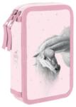 KARTON P+P Penar fete cu două compartimente, model Horse Romantic - Oxybag Penar