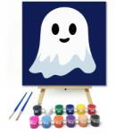  Vidám kis szellem - gyerek számfestő készlet - 20×20 cm (Keretre feszítve)