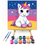  Bájos pihenő unikornis - gyerek számfestő készlet