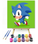  A leggyorsabb süni - gyerek számfestő készlet - 50×50 cm (Keret nélkül)