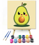 Mosolygós avokádó - gyerek számfestő készlet - 30×30 cm (Keret nélkül)