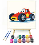  Kalandos versenyautó - gyerek számfestő készlet