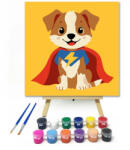  Szuperhős kutyus - gyerek számfestő készlet