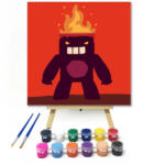  Láva szörny - gyerek számfestő készlet - 30×30 cm (Keretre feszítve)