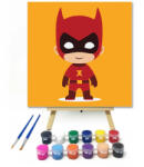  Fekete maszkos hős - gyerek számfestő készlet - 50×50 cm (Keret nélkül)