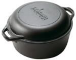 LODGE Ceaun din fonta cu capac tip tigaie - cuptor olandez Lodge 25, 4 cm 4, 7 litri - L-8DD3 (L-8DD3) Ceaun
