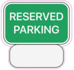  Autocolant „Reserved Parking pentru loc rezervat, 13 cm, vinil Oracal (291022-7)