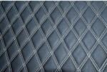  Material pentru covorase auto romb negru cu cusatura gri, antiderapant (la metru) (110817-23)