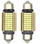  Set 2 becuri LED sofit 41 mm, 27 SMD 2016, 12V CANBUS, lumina alba (HL) (131125-4)