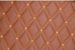  Material pentru covorase auto model romb maro, cu cusatura maro, antiderapant (COV02MM) (110817-26)
