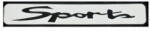  Abtibild auto Sports alb 12x2 cm, autocolant decorativ rezistent UV (DZ-075) (270716-1)