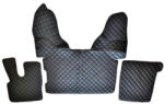  Set covorase cabina tip piele pentru camion DAF XF 106 automata, negru/rosu (LUX-533) (080923-2)