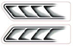  Set 2 abtibilduri 3D „Priza Aer FK3, 11 x 39 cm, auto (270716-21)