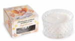 Decorer Lumanare parfumata in borcan sticla, cutie cadou aroma Iasomie alba cm 9 x 9 x 5 H (A14.17.28D)