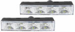  Set 2 proiectoare lumini de zi DRL 12/24V, 4 LED, 125x24 mm, Amio DRL540PRO (032223-3)