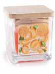 Decorer Lumanare parfumata in borcan sticla aroma Flori Portocal cm 5, 5 x 5, 5 x 6 H (A14.17.31F)