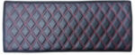  Covoras tunel central auto din eco piele negru, cusatura rosie, 25x60 cm (060325-3)