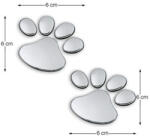  Abtibild 3D cu doua labute argintiu, set 2 bucati, model DZ-67 (TCT-4584)