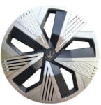  Set 4 capace roti Evo 15 inch, argintiu-negru, pentru jante otel (WR3-3BK-15) (231125-19)