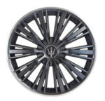  Set 4 capace roti Evo 16 inch negru-argintiu, pentru jante otel (WM4-1SL-16) (290923-2)