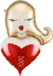 PartyDeco Balon din folie - Elegant Girl 57 × 74, 5 cm