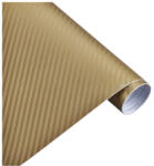  Folie carbon 3D aurie autocolanta 1.27m x 1m, textura fibra de carbon (TCT-1458)