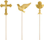 PartyDeco Topper-e aurii - Prima Împărtășanie 26, 5 - 31, 5 cm