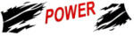  Abtibild auto Power rosu 20x6 cm, autoadeziv pentru caroserie si geam (080916-7)