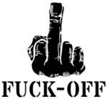  Abtibild auto decorativ Fuck-off, autocolant rezistent 10x12 cm (XL-10) (300923-25)