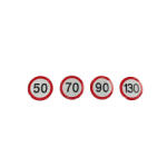  Set 4 autocolante reflectorizante limite viteza 50/70/90/130, 11, 5 cm (130723-6)