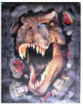  Abtibild 3D cu dinozaur realist pentru decor si proiecte creative, cod 3D-3 (TCT-4541)