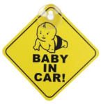  Ornament auto „Baby in Car cu ventuza, ABS rezistent, 10x10 cm (011025-11)