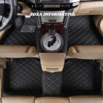  Covorase auto 5D LUX din piele ecologica pentru VW Sharan 2012+ negru cu cusatura bej (080621-3)