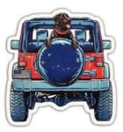  Abtibild Jeep decorativ pentru exterior, autocolant rezistent UV si apa, 13x12 cm (XL-22) (011225-48)